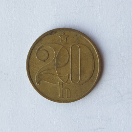 Монета двадцать геллеров, Чехословакия, 1982г.. Картинка 1